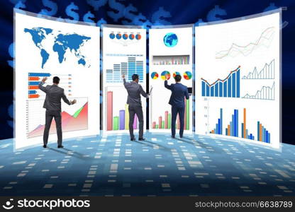 Concept of business charts and finance visualisation. The concept of business charts and finance visualisation