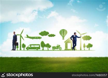 Concept of clean energy and environmental protection. The concept of clean energy and environmental protection