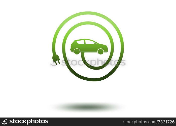 Concept of ecological electric car - 3d rendering