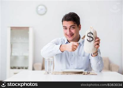Concept of expensive dining in restaurants. The concept of expensive dining in restaurants