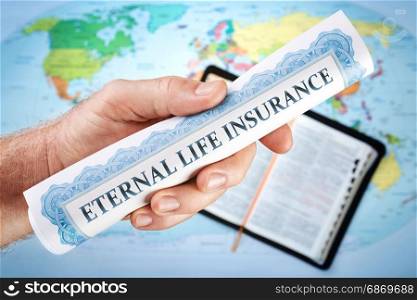 Concept of God?s eternal life insurance