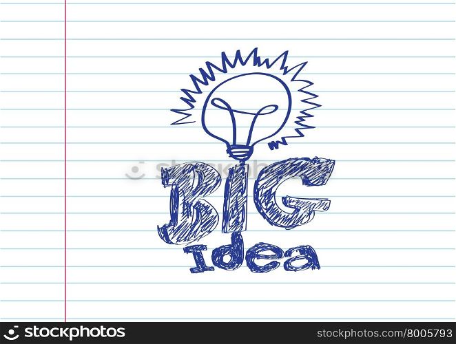 Concept of idea inspired bulb shape