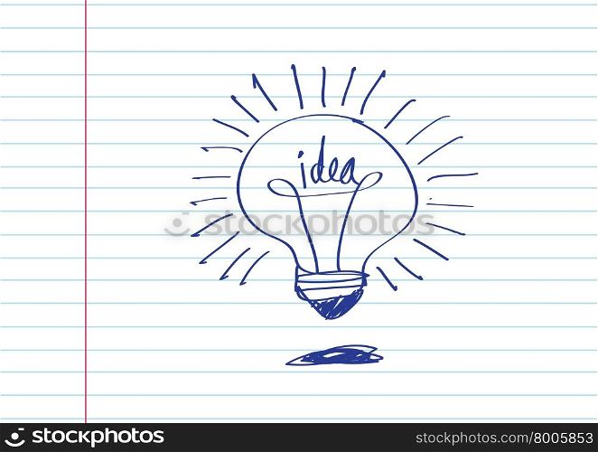 Concept of idea inspired bulb shape
