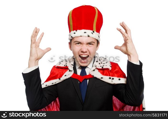 Concept of king businessman with crown