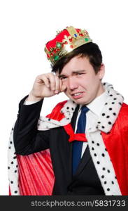 Concept of king businessman with crown