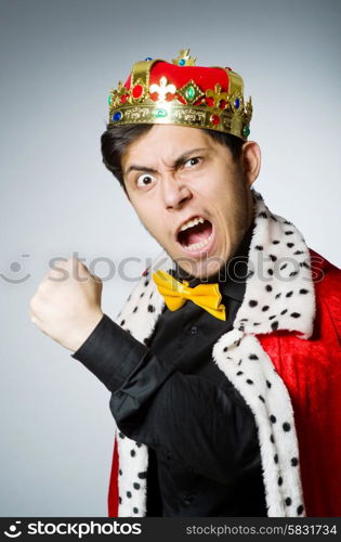 Concept of king businessman with crown