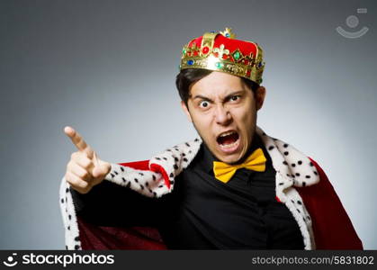 Concept of king businessman with crown