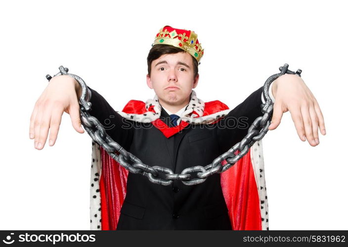 Concept of king businessman with crown