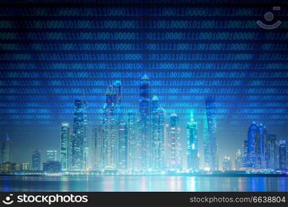 Concept of modern digital city and innovation. The concept of modern digital city and innovation