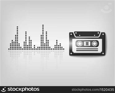 concept of music with music wave. vector illustration