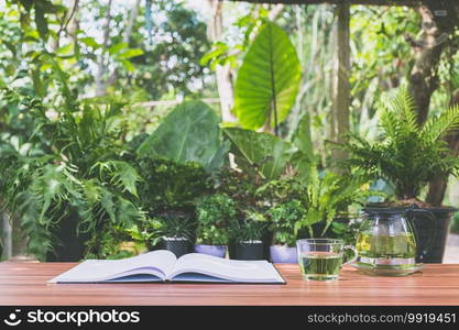  concept of reading books and desks