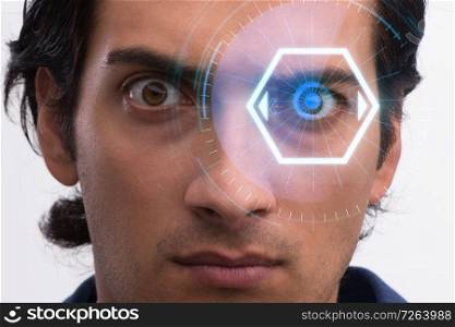 Concept of sensor implanted into human eye