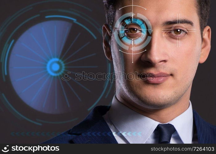 Concept of sensor implanted into human eye