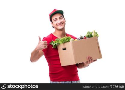 Concept of shopping delivery isolated on white background
