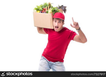 Concept of shopping delivery isolated on white background