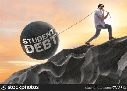 Concept of student loan and expensive education
