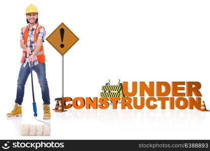 Concept of under construction for your webpage