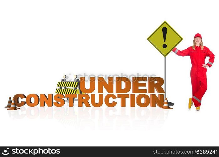 Concept of under construction for your webpage