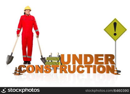 Concept of under construction for your webpage