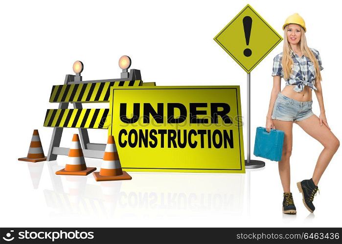 Concept of under construction for your webpage