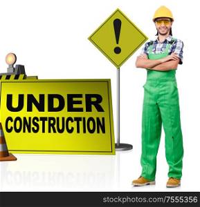 Concept of under construction for your webpage. The concept of under construction for your webpage