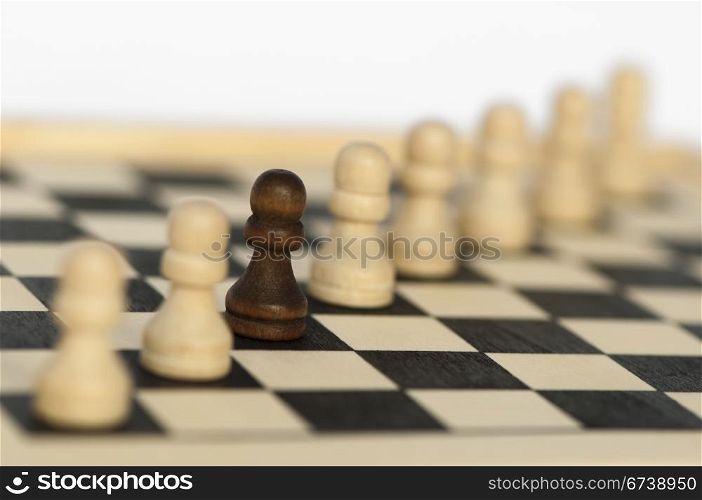 Concept of uniqueness and leadership with chess figures