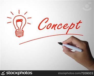 Concept or hypothesis icon means visualising the idea. A basic proposal or theoretical prototype - 3d illustration