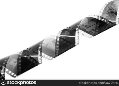concept photo film isolated on white