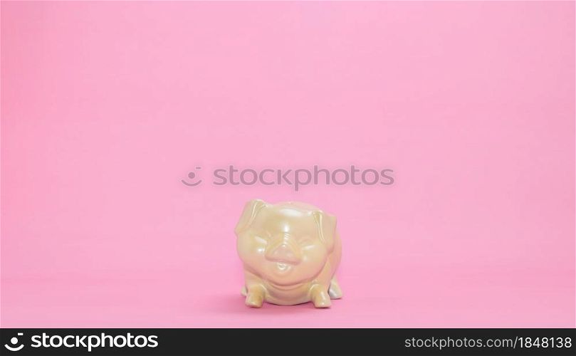 Concept piggy bank, save money, invest, stock, financial growth