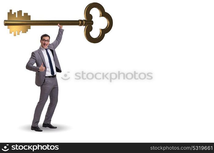 Concept with key to success illustration