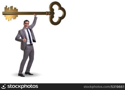 Concept with key to success illustration