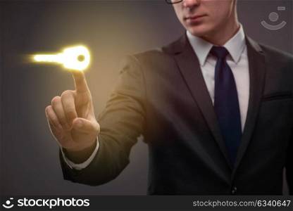 Concept with key to success illustration