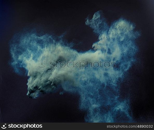 Conceptual cloud of a blue sand