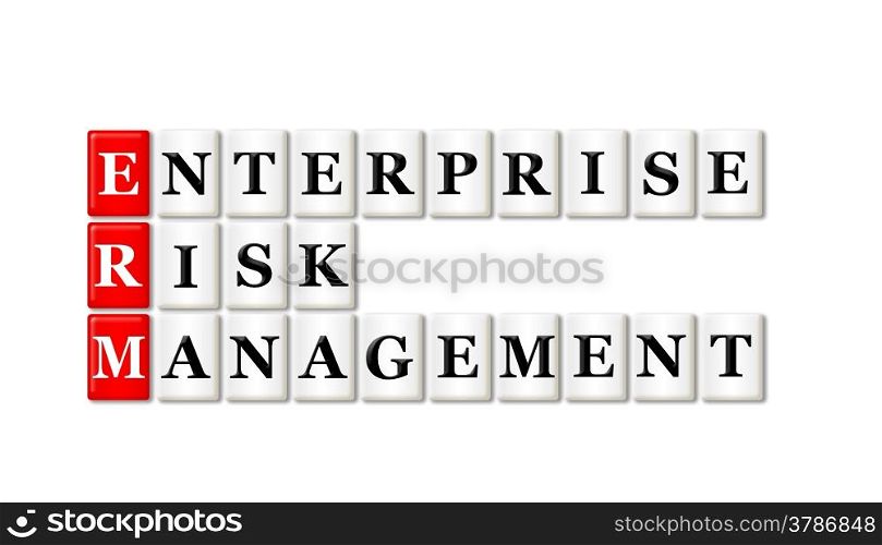 Conceptual ERM Enterprise Risk Management acronym on white