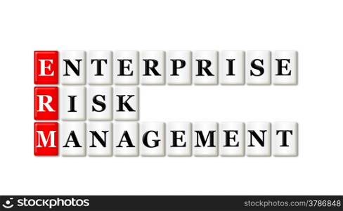 Conceptual ERM Enterprise Risk Management acronym on white
