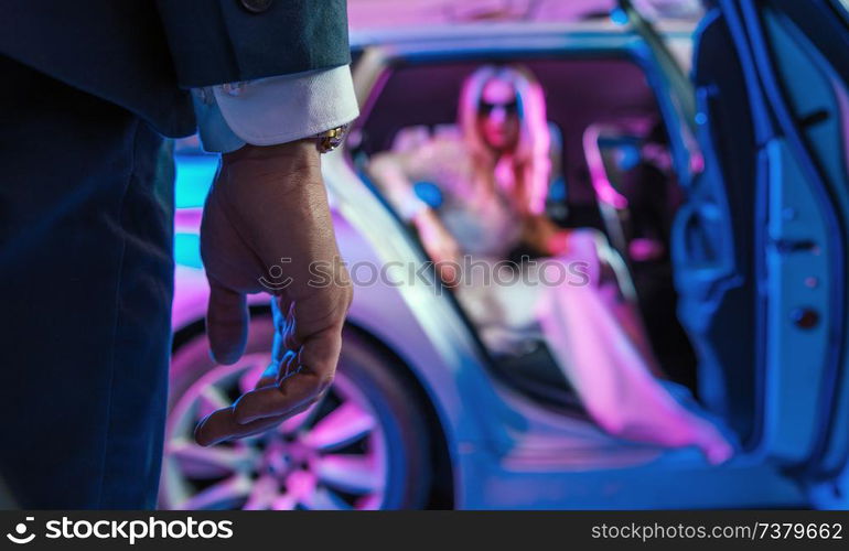 Conceptual image of elegant people - nightlife