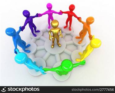 Conceptual image of Leadership. 3d
