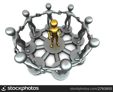 Conceptual image of Leadership. 3d