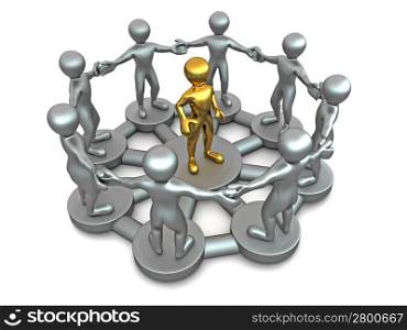 Conceptual image of Leadership. 3d