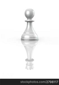 Conceptual image of magalomania or uniqe. Chess. 3d