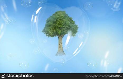 Conceptual picture presenting ecological symbol