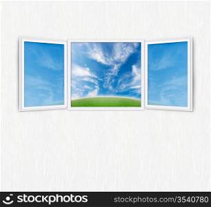 Conceptual shot of freedom and dreaming in real estate business with copy space for design. Room for cropping.