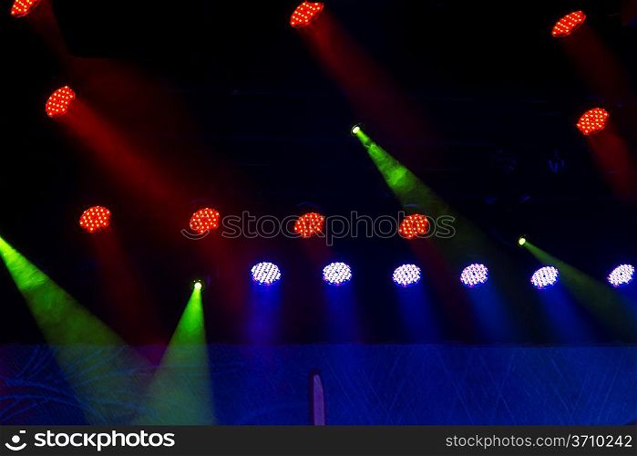 Concert stage lights, Branson, Taney County, Missouri, USA