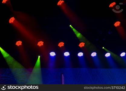 Concert stage lights, Branson, Taney County, Missouri, USA