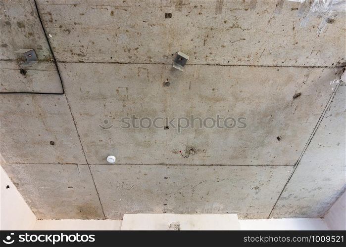 Concrete ceiling from the developer in the new building