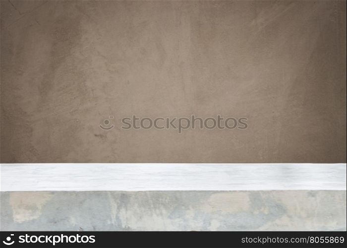 Concrete table top with gray concrete texture background with filter