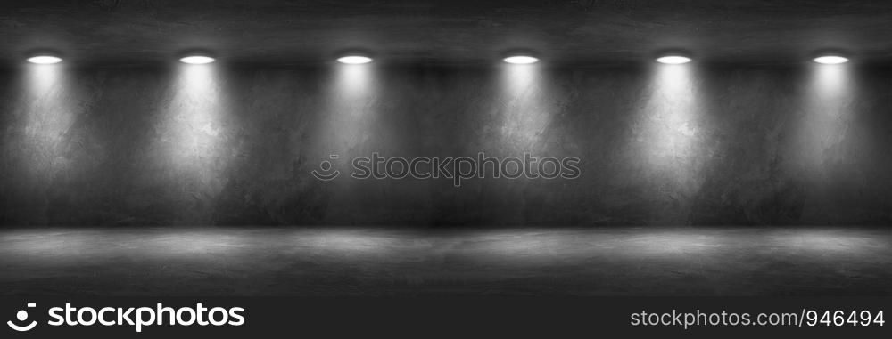 Concrete Wall Room with Floor Empty Garage Interior Background