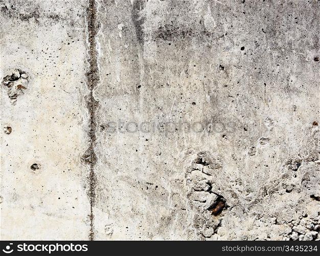 Concrete wall texture in rough, grunge style with stains and wear