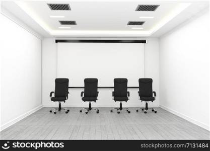 Conference room interior - beautiful office room - Empty office room concept. 3d rendering