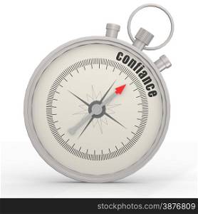 Confiance compass image with hi-res rendered artwork that could be used for any graphic design.. Confiance compass